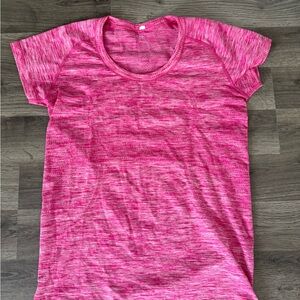Lululemon Athletica Pink Raglan Tee Short Sleeve